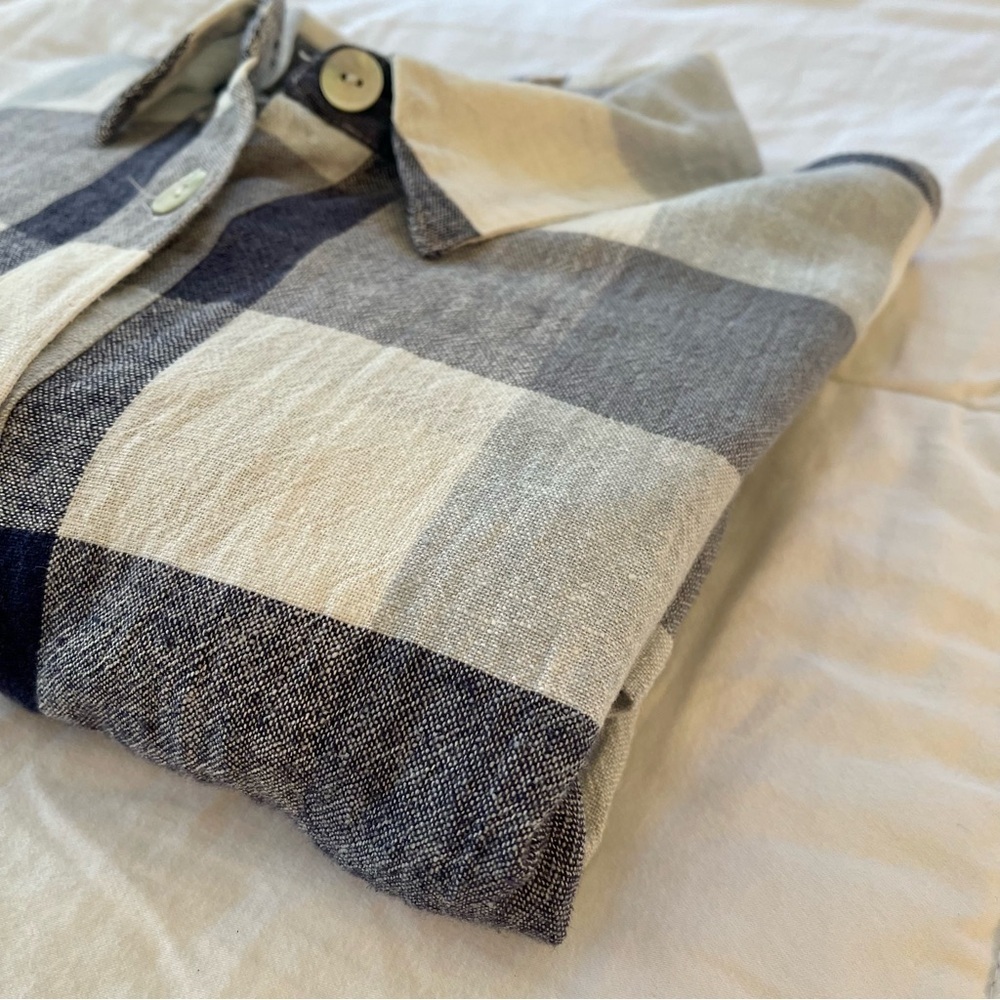 Soft Surroundings Classic Plaid Button-Up Shirt with Zipper Detail Size M - Picture 10 of 10